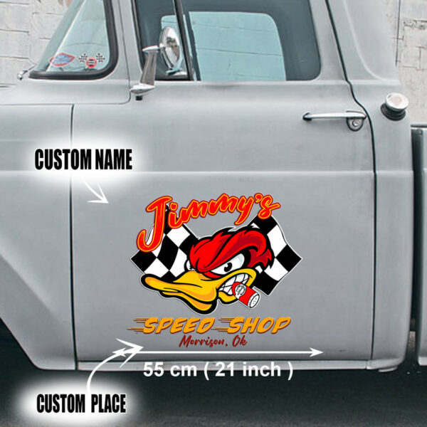 Kustom Kultrure Hot Rod Duck Old School Vinyl Stickers - Image 2