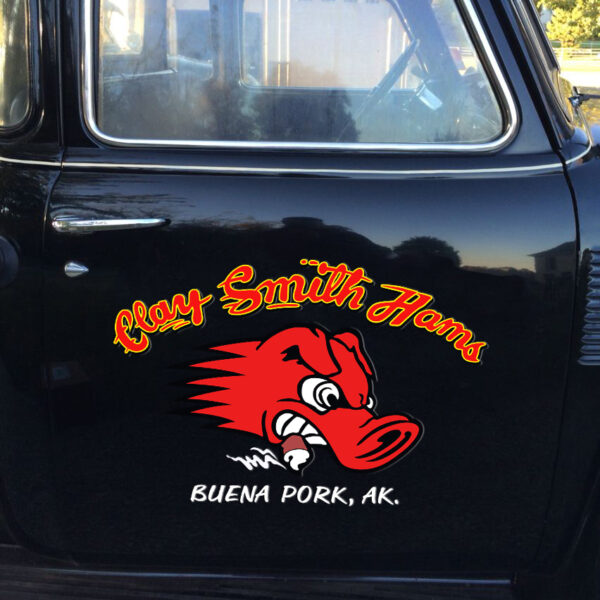 Clay Smith Hams Buena Pork Hot Rod Vinyl Wrapped Stickers - Image 3