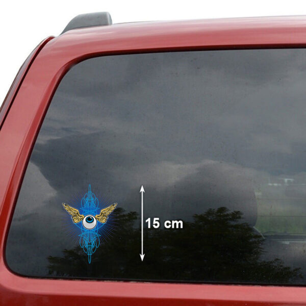 Blue Flying Eye Ball Pinstriping Door Art Decals - Image 4