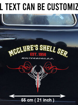 Custom Door Art Lowbrow Lettering Pinstripe Vinyl Wrap Decal For Car