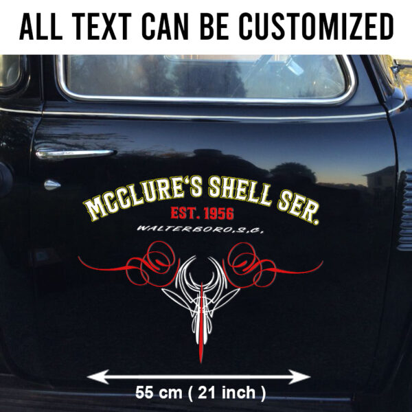 Custom Door Art Lowbrow Lettering Pinstripe Vinyl Wrap Decal For Car