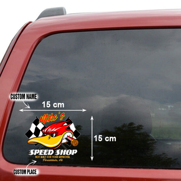 Custom Hot Rod Duck Lowbrow Door Art Vinyl Decals - Image 3