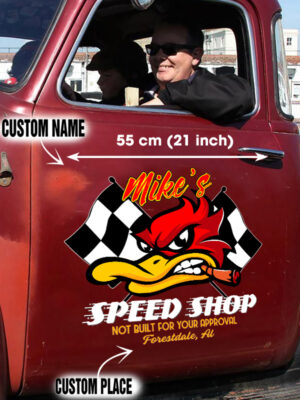 Custom Hot Rod Duck Not Built For Your Approval Vinyl Decals