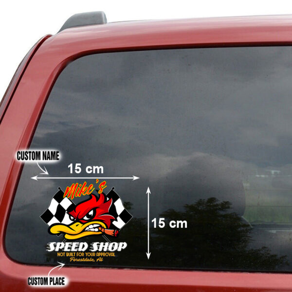 Custom Hot Rod Duck Not Built For Your Approval Vinyl Decals - Image 3