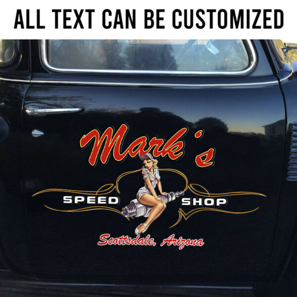 Custom Kustom Kulture Pin Up Candle Spark Plugs Vinyl Sticker For Car - Big Vinyl Decals