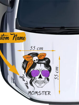 Custom Momster Car Decals Set 2 Pcs