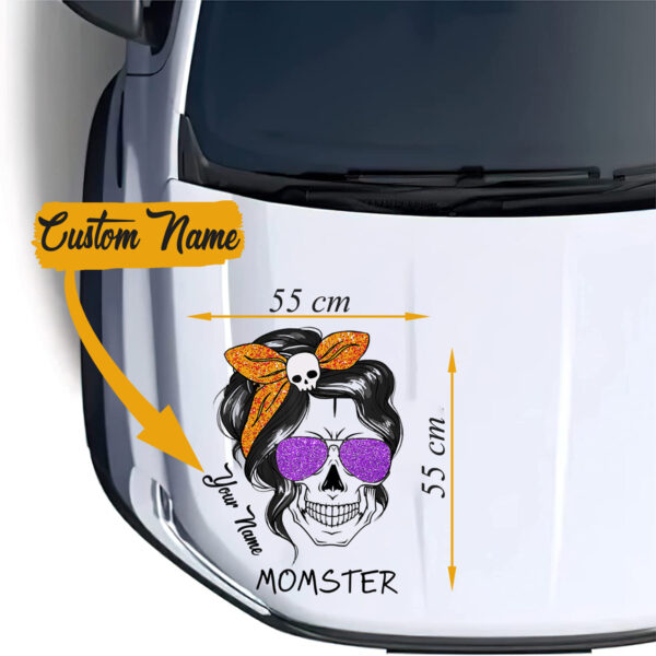 Custom Momster Car Decals Set 2 Pcs