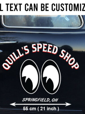 Custom Moon Eyes Vinyl Decals For Car's Door And Windows Set 2 Pcs Of Stickers