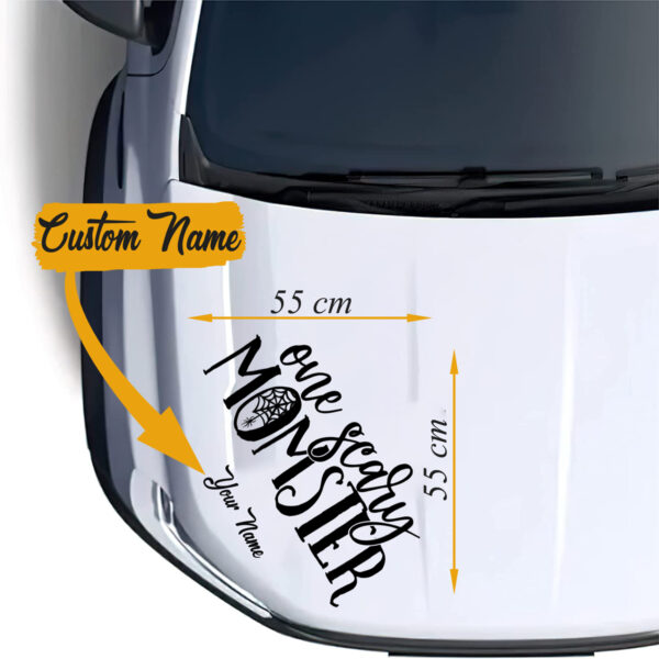 Cutstomized One Scary Monster Car Decals Set 2 Pcs