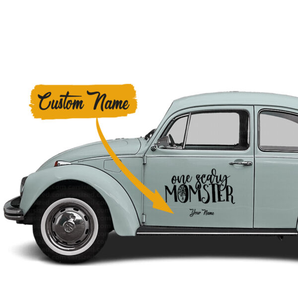 Cutstomized One Scary Monster Car Decals Set 2 Pcs - Image 2