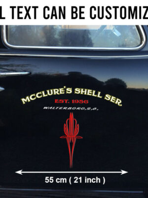 Door Art Lettering Pinstripe Vinyl Decals For Cars 2 Pcs