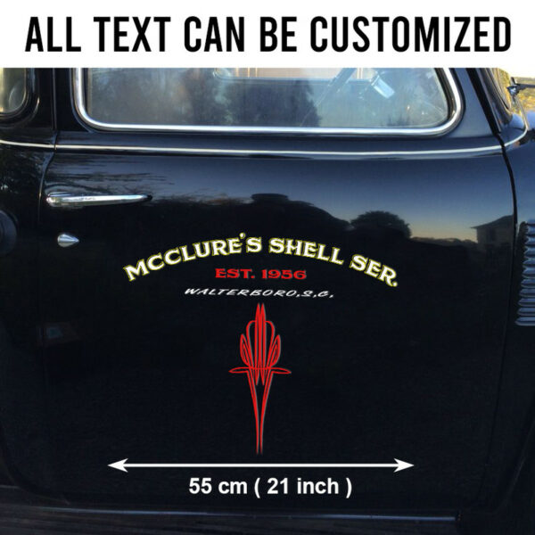 Door Art Lettering Pinstripe Vinyl Decals For Cars 2 Pcs