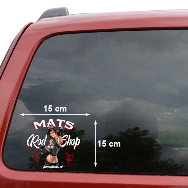 Grenade Girl Pinstriping Hot Rod Garage Vinyl Sticker - Image 5