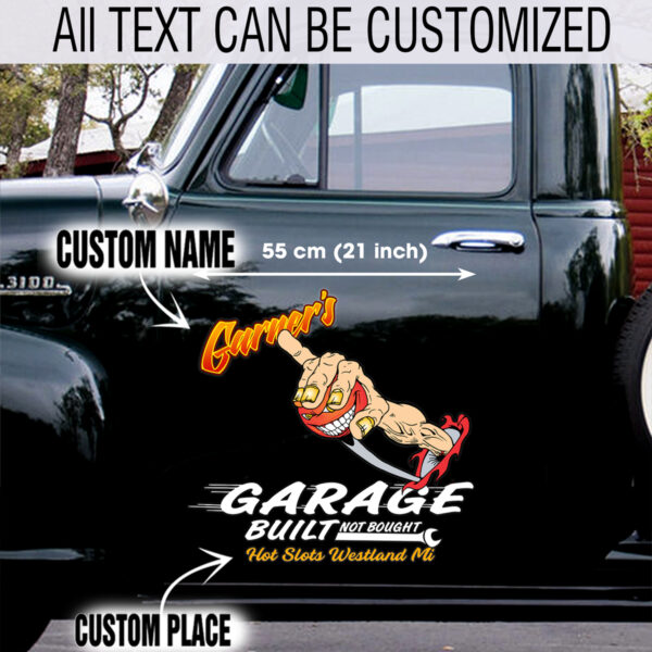 Grinding Gears Hot Rod Car Side Graphics Decals Set 2 Pcs