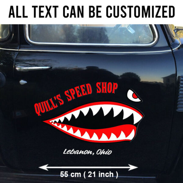 Hot Rod And Custom Flying Tiger Outdoor Vinyl Decals For Car Set 2 Pcs