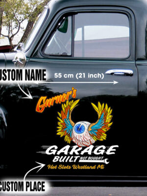 Hot Rod Flying Eyeball Pinstripe Vinyl Decals For Car