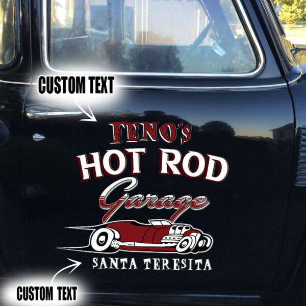Hot Rod Lettering Side Car Vinyl Decal Set 2 Pcs - Image 3