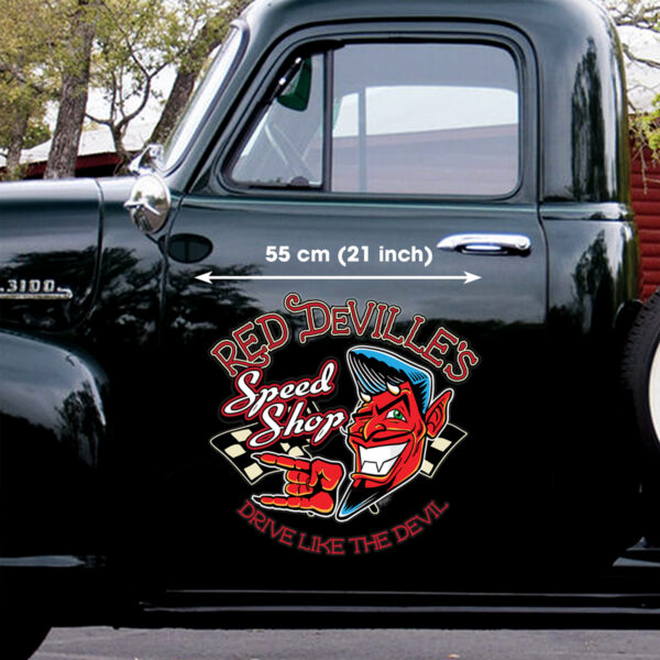 Hot Rod Rockabilly Devil Vinyl Stickers Decals For Cars